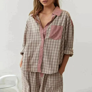 Liva - Women's checked pyjamas