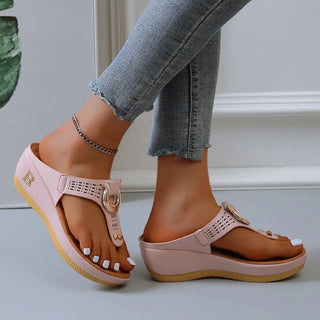 Alberte - Leather Wedge Heels - Sandals