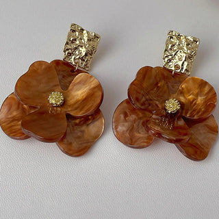 Micara - Cocoa Flower - Earrings