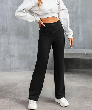 Josefine - Elastic leisure trousers with high waist