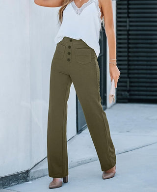 Josefine - Elastic leisure trousers with high waist