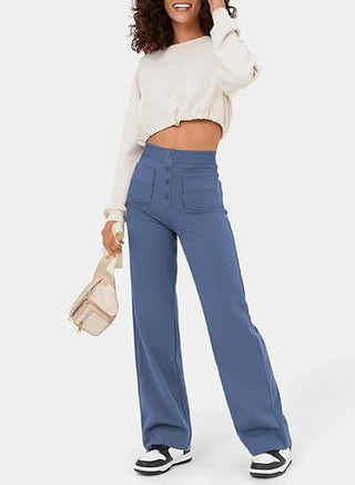 Josefine - Elastic leisure trousers with high waist