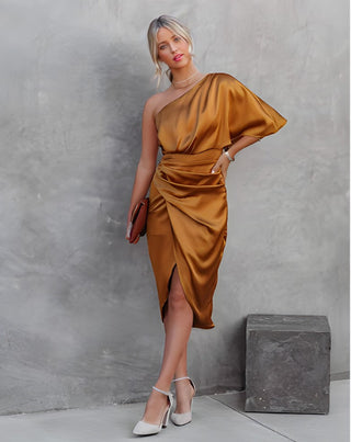 Amira - Elegant Silk Dress - Party Dress