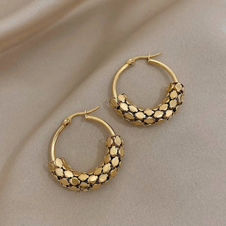 Micara - Golden Honeycomb - Earrings