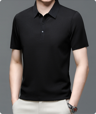 Morten - Men's mesh polo shirt - Casual elegance