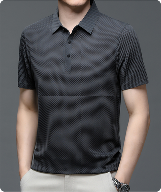 Morten - Men's mesh polo shirt - Casual elegance