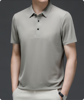 Morten - Men's mesh polo shirt - Casual elegance