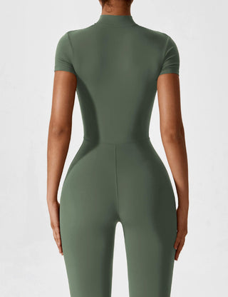 Wanda - Long sleeve/short sleeve jumpsuit with zip fastening